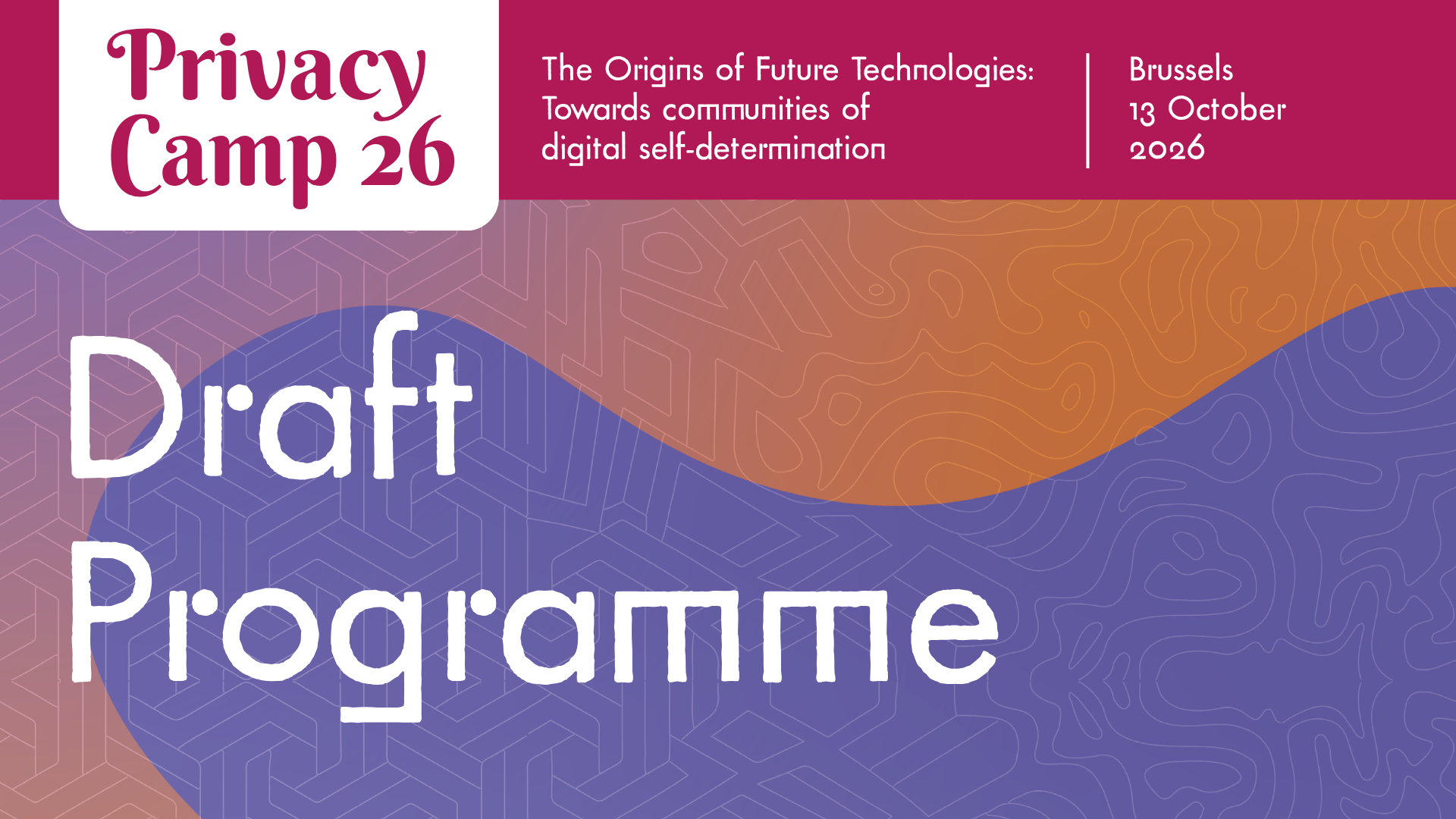 #PrivacyCamp26: Draft programme out now